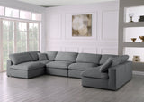 Serene Modular Sectional with Soft Black Linen Fabric and Cloud-Like Comfort for Stylish Living