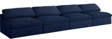 Serene Deluxe Comfort Modular Sofa with Soft Textured Fabric and Overstuffed Feather Cushions