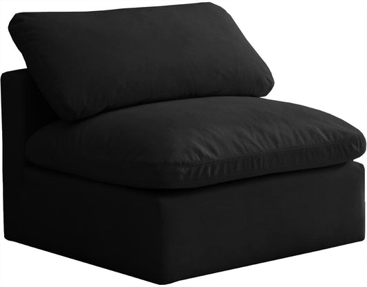 Plush Modular Armless Chair with Cloud-Like Comfort and Overstuffed Cushions for Ultimate Relaxation