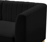 Alina Modular Contemporary Armless Chair with Deep Channel Tufting – Stylish & Customizable Seating
