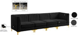Alina Velvet Modular Sofa - Modern Deep Channel Tufted Design for Customizable Comfort & Style