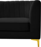Alina Velvet Modular Sofa - Modern Deep Channel Tufted Design for Customizable Comfort & Style