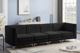 Alina Velvet Modular Sofa - Modern Deep Channel Tufted Design for Customizable Comfort & Style