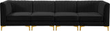 Alina Velvet Modular Sofa - Modern Deep Channel Tufted Design for Customizable Comfort & Style