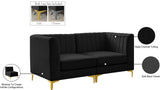 Alina Velvet Modular Sofa - Modern Deep Channel Tufted Design for Customizable Comfort & Style