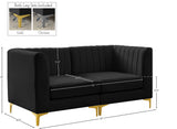 Alina Velvet Modular Sofa - Modern Deep Channel Tufted Design for Customizable Comfort & Style