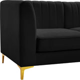 Alina Velvet Modular Sofa - Modern Deep Channel Tufted Design for Customizable Comfort & Style