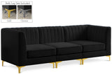 Alina Velvet Modular Sofa - Modern Deep Channel Tufted Design for Customizable Comfort & Style