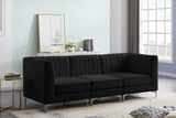 Alina Velvet Modular Sofa - Modern Deep Channel Tufted Design for Customizable Comfort & Style