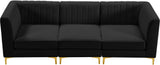 Alina Velvet Modular Sofa - Modern Deep Channel Tufted Design for Customizable Comfort & Style