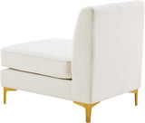 Alina Modular Contemporary Armless Chair with Deep Channel Tufting – Stylish & Customizable Seating