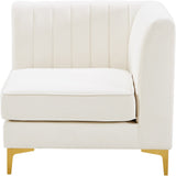 Alina Modular Corner Chair - Stylish Contemporary Design with Deep Channel Tufting for Comfort