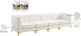 Alina Velvet Modular Sofa - Contemporary Design with Deep Channel Tufting for Ultimate Comfort