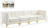 Alina Velvet Modular Sofa - Contemporary Design with Deep Channel Tufting for Ultimate Comfort