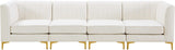Alina Velvet Modular Sofa - Contemporary Design with Deep Channel Tufting for Ultimate Comfort