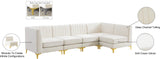 Alina Velvet Modular Sectional Sofa - Modern Deep Channel Tufting with Custom Configurations & Style
