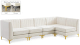 Alina Velvet Modular Sectional Sofa - Modern Deep Channel Tufting with Custom Configurations & Style