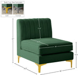 Alina Modular Contemporary Armless Chair with Deep Channel Tufting – Stylish & Customizable Seating