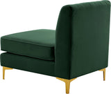 Alina Modular Contemporary Armless Chair with Deep Channel Tufting – Stylish & Customizable Seating