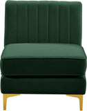 Alina Modular Contemporary Armless Chair with Deep Channel Tufting – Stylish & Customizable Seating
