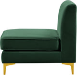 Alina Modular Contemporary Armless Chair with Deep Channel Tufting – Stylish & Customizable Seating