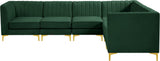 Alina Velvet Modular Sectional Sofa – Modern Deep Channel Tufting, Custom Configurations & Comfort