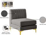 Alina Modular Contemporary Armless Chair with Deep Channel Tufting – Stylish & Customizable Seating