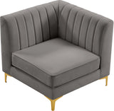 Alina Modular Corner Chair - Stylish Contemporary Design with Deep Channel Tufting for Comfort