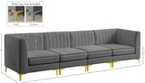 Alina Velvet Modular Sofa: Luxurious Deep Channel Tufting for Modern Comfort and Custom Configurations