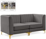 Alina Velvet Modular Sofa: Luxurious Deep Channel Tufting for Modern Comfort and Custom Configurations