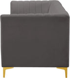 Alina Velvet Modular Sofa: Luxurious Deep Channel Tufting for Modern Comfort and Custom Configurations