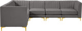 Alina Velvet Modular Sectional Sofa – Elegant Deep Channel Tufting, Custom Configurations & Comfort