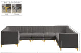 Alina Velvet Modular Sectional Sofa – Elegant Deep Channel Tufting, Custom Configurations & Comfort