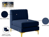 Alina Modular Contemporary Armless Chair with Deep Channel Tufting – Stylish & Customizable Seating