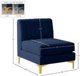 Alina Modular Contemporary Armless Chair with Deep Channel Tufting – Stylish & Customizable Seating