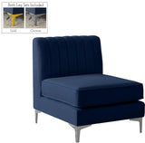 Alina Modular Contemporary Armless Chair with Deep Channel Tufting – Stylish & Customizable Seating