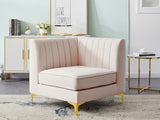 Alina Modular Corner Chair - Stylish Contemporary Design with Deep Channel Tufting for Comfort
