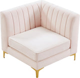 Alina Modular Corner Chair - Stylish Contemporary Design with Deep Channel Tufting for Comfort