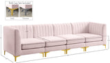 Alina Velvet Modular Sectional Sofa - Luxurious Black Upholstery with Deep Tufting & Custom Configurations