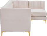 Alina Velvet Modular Sectional Sofa - Luxurious Black Upholstery with Deep Tufting & Custom Configurations
