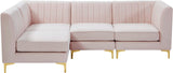 Alina Velvet Modular Sectional Sofa - Luxurious Black Upholstery with Deep Tufting & Custom Configurations