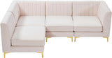 Alina Velvet Modular Sectional Sofa - Luxurious Black Upholstery with Deep Tufting & Custom Configurations