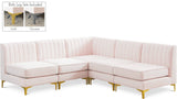 Alina Velvet Modular Sectional Sofa - Luxurious Black Upholstery with Deep Tufting & Custom Configurations