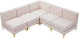 Alina Velvet Modular Sectional Sofa - Luxurious Black Upholstery with Deep Tufting & Custom Configurations