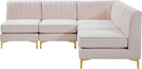 Alina Velvet Modular Sectional Sofa - Luxurious Black Upholstery with Deep Tufting & Custom Configurations