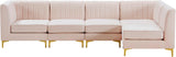 Alina Velvet Modular Sectional Sofa - Luxurious Black Upholstery with Deep Tufting & Custom Configurations