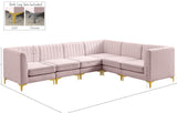 Alina Velvet Modular Sectional Sofa - Luxurious Black Upholstery with Deep Tufting & Custom Configurations