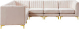 Alina Velvet Modular Sectional Sofa - Luxurious Black Upholstery with Deep Tufting & Custom Configurations