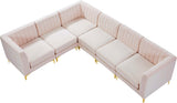 Alina Velvet Modular Sectional Sofa - Luxurious Black Upholstery with Deep Tufting & Custom Configurations