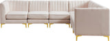 Alina Velvet Modular Sectional Sofa - Luxurious Black Upholstery with Deep Tufting & Custom Configurations